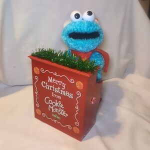 Kurt S Adler Christmas Cookie Monster Piano Sesame Street Holiday 12" WORKS